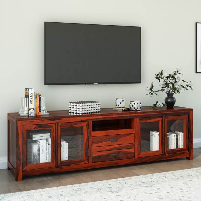 Rustic barnwood TV stand console