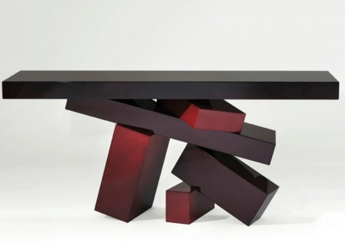 GEOMETRIC Rectangular console table By Bonaldo | design Alain Gilles GEOMETRIC Rectangular console table By Bonaldo | design Alain Gilles