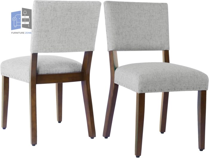 Gray Woven Open Back Dining Chair (set of 2) Open-back chair with woven seat