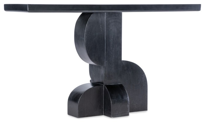 10 Console Tables With An Exquisite Geometric Design Console table with geometric cutouts