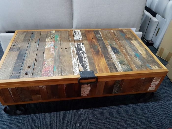 Boat Wood Coffee Table | Welcome to Priced Right Furniture Boat-wood coffee table for nautical decor