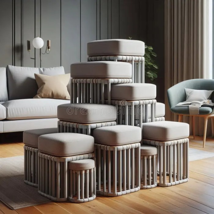 Nesting stools for extra seating